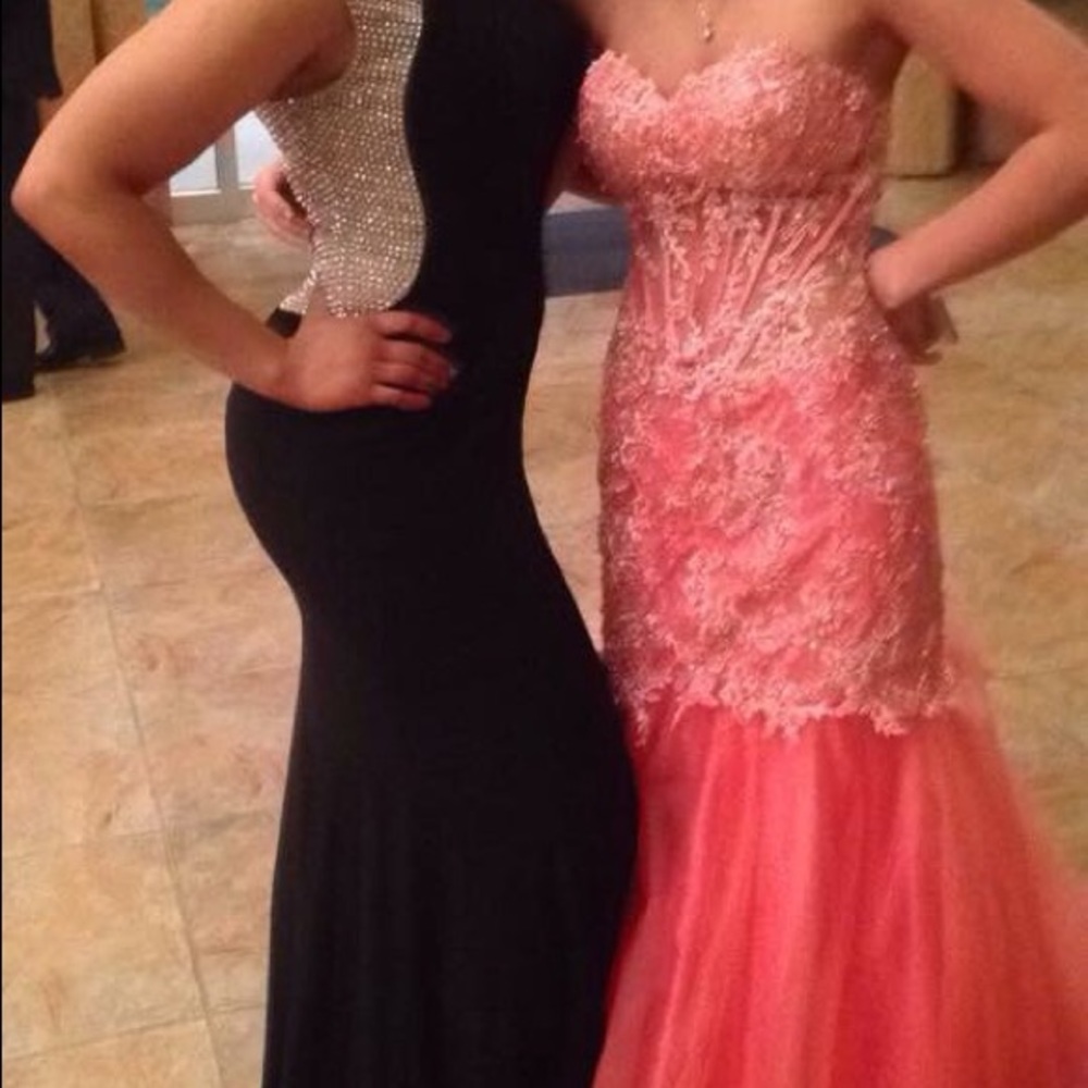 Pink Mermaid Prom Dress Size 0